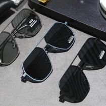 2023 Mens Large Face Polarized Sunglasses Anti-UV Driving Mirror Womens Aluminum Magnesium Color Changing Driving Sunglasses Casual Trend