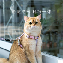 Cat traction rope to prevent break-away when going out for walking cat rope cat chain harness pet vest type special for walking cats
