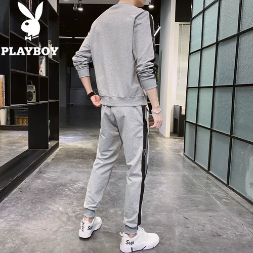 Playboy, мужская толстовка, осенний утепленный зимний комплект для отдыха
