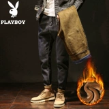 Playboy, демисезонные утепленные джинсы, штаны, повседневные брюки, коллекция 2020 года, свободный прямой крой