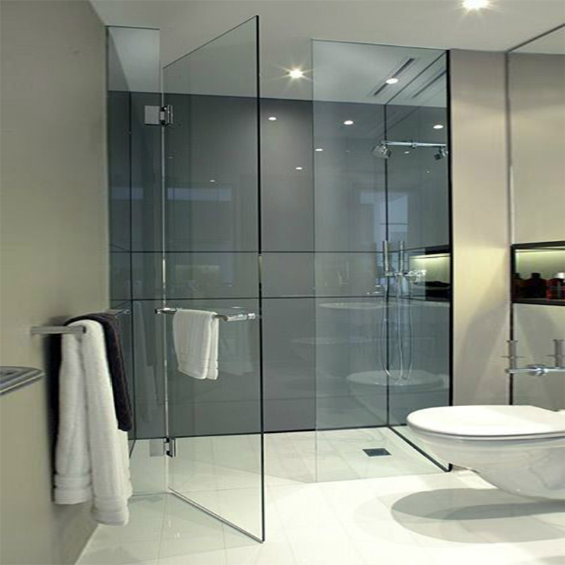 One-Line Flat Door Shower Room Tempered Glass Partition Bathroom Dry and Wet Separation Frameless Bathroom Shower Room