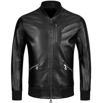 Pick up the missing spring and autumn style genuine leather clothing male sheep leather short section for leather baseball clothes mens thin jacket jacket
