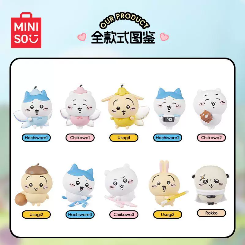 Минифигурка Miniso Chiikawa, блайнд-бокс коллекционная, случайная поза (6×6×3,2 см, 0,09 кг)