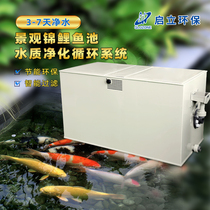 Set Up Outdoor Fish Pond Filter Water Circulation System Fully Automatic Drum Gin Carp Landscape Fish Pool Filter Box Decontamination