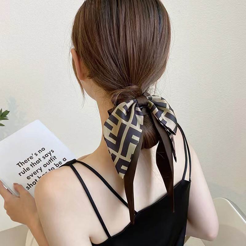 Butterfly knot head decorated with elegant binding hair scarf head rope brief about 100 hitch rope high-grade sensual large intestine ring hairdresse woman-Taobao
