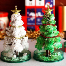 Mini Christmas tree paper tree blossoms watered growth crystal magic tree holiday decorations childrens toys small gifts