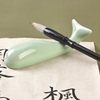Ceramic Pen Rest with a Cute Cat Design, Creative Animal Calligraphy Pen Holder, Multifunctional Paperweight, Pen Rest, Brush Holder, Student Calligraphy Supplies
