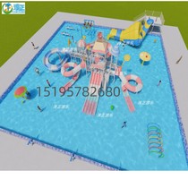 Large outdoor water park slide swimming pool water plug water house water skits playground equipment manufacturer