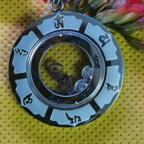 New Liu Ming Magnet Pendant Seed Character Mandala Six Character Daming Mantra Six Magnet Pendant Mantra Steel Six Character