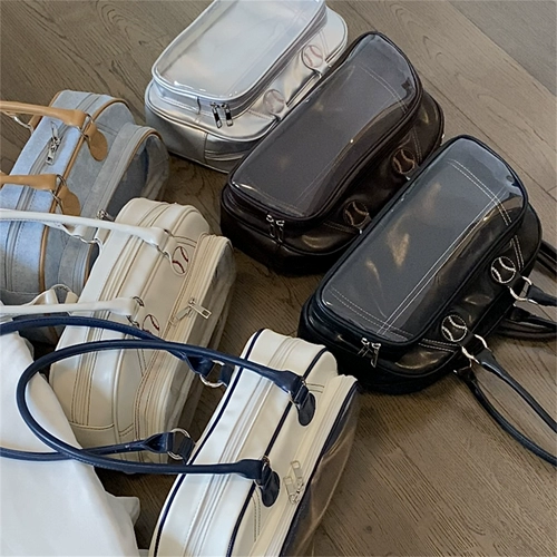 Белая бейсбольная небольшая сумка, сумка на одно плечо, студенческая юбка в складку, 10см