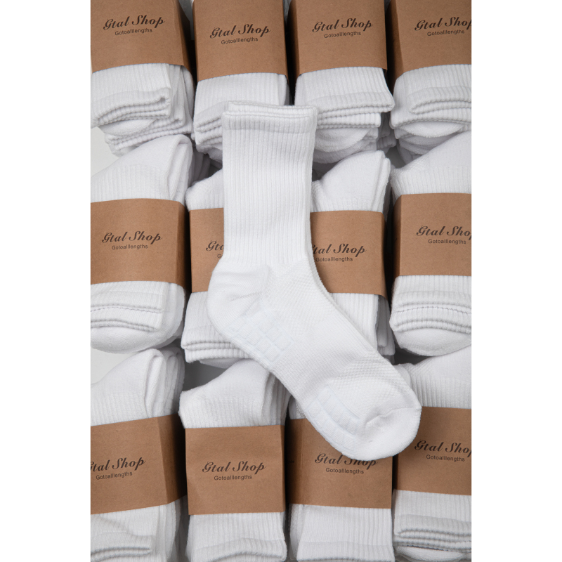 Gtal American-Style Mid-Calf Socks with Towel Bottom, Thickened, Odor-Resistant, Black and White, Summer Sports Basketball Non-Cotton Long Socks Gtal American-Style Mid-Calf Socks with Towel Bottom, Thickened, Odor-Resistant, Black and White, Summer Sports Basketball Non-Cotton Long Socks