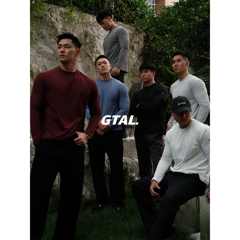 Gtal26Fw Long-Sleeve Plus Size Solid Color T-Shirt Sorona Yarn Regular Shoulder Round Neck Outdoor Commuting Top Gtal26Fw Long-Sleeve Plus Size Solid Color T-Shirt Sorona Yarn Regular Shoulder Round Neck Outdoor Commuting Top
