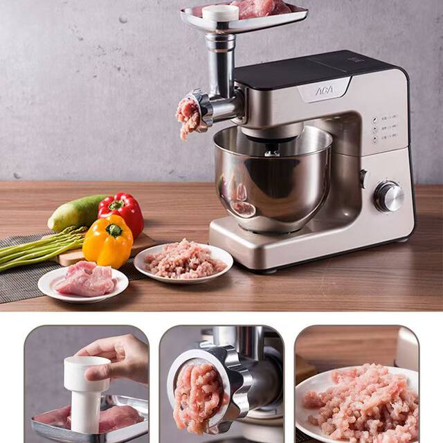 Aca North American Electric Chef Machine for Home Use, Multifunctional Small Dough Mixer and Kneader, Fully Automatic Cg108 Champagne Gold