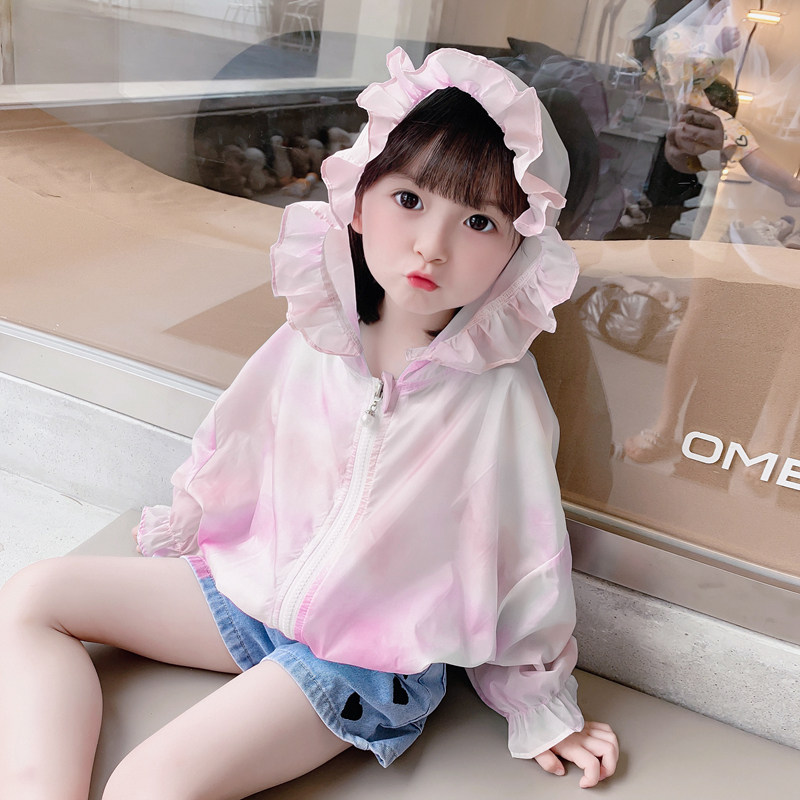 Girl's sunscreen Summer clothing slim fit 2022 new female baby air conditioning Shirt jacket Pediatric child clothes Summer sunscreen