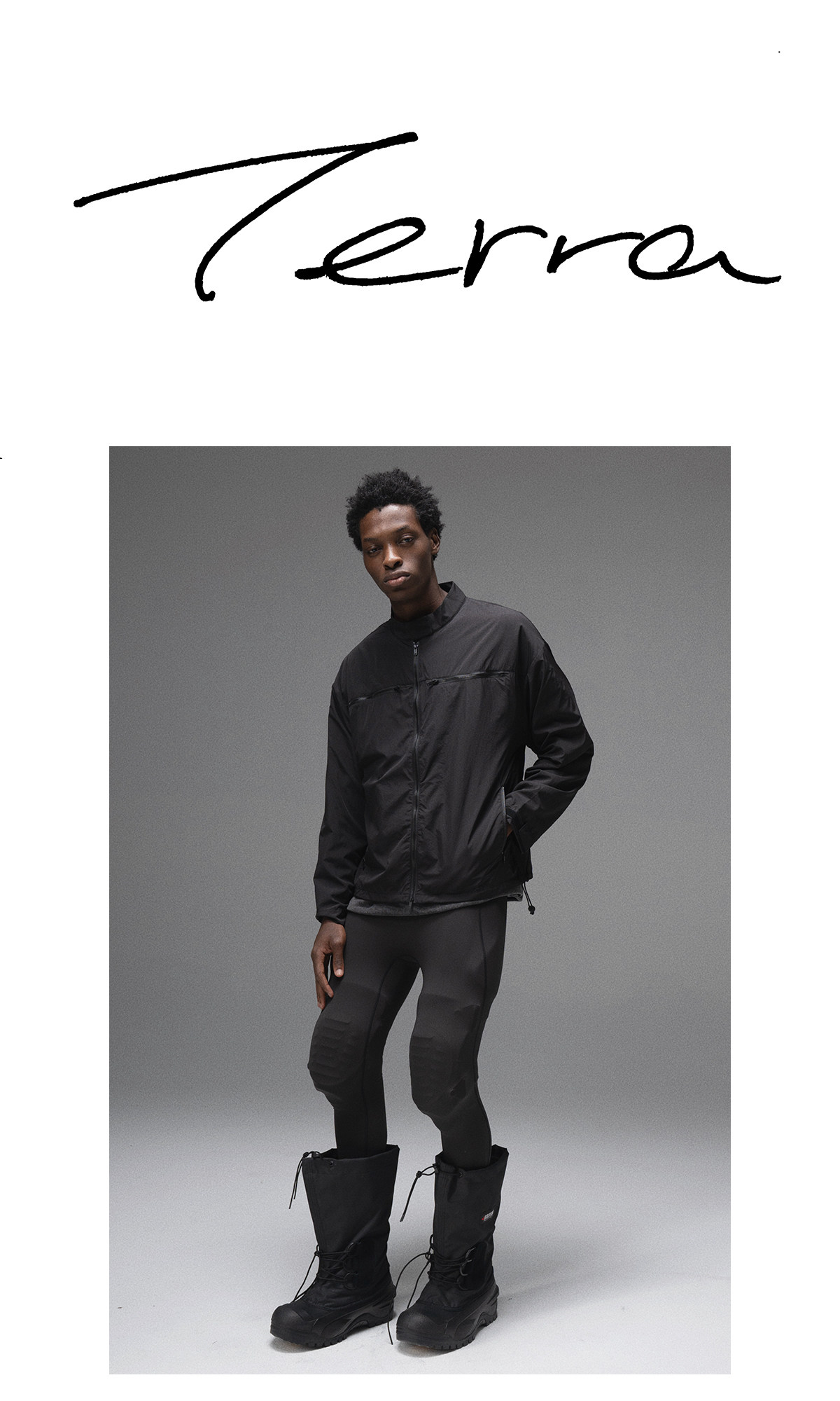 Terrawear Supply Black Cinched-Waist Nylon Jacket