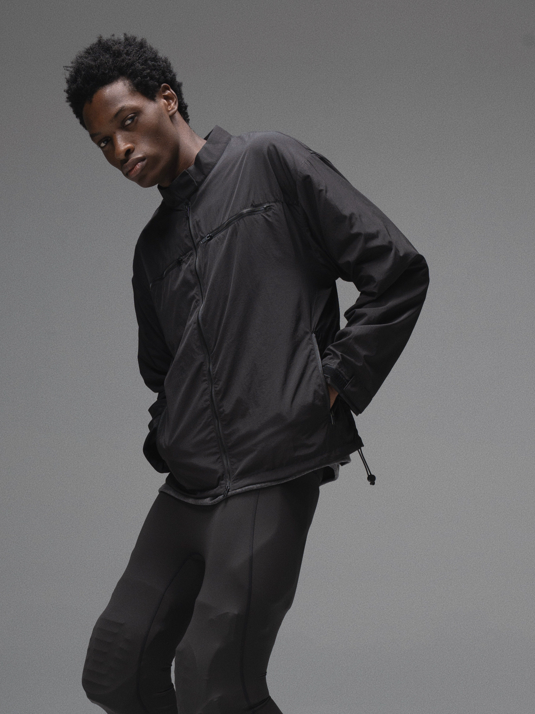 Terrawear Supply Black Cinched-Waist Nylon Jacket
