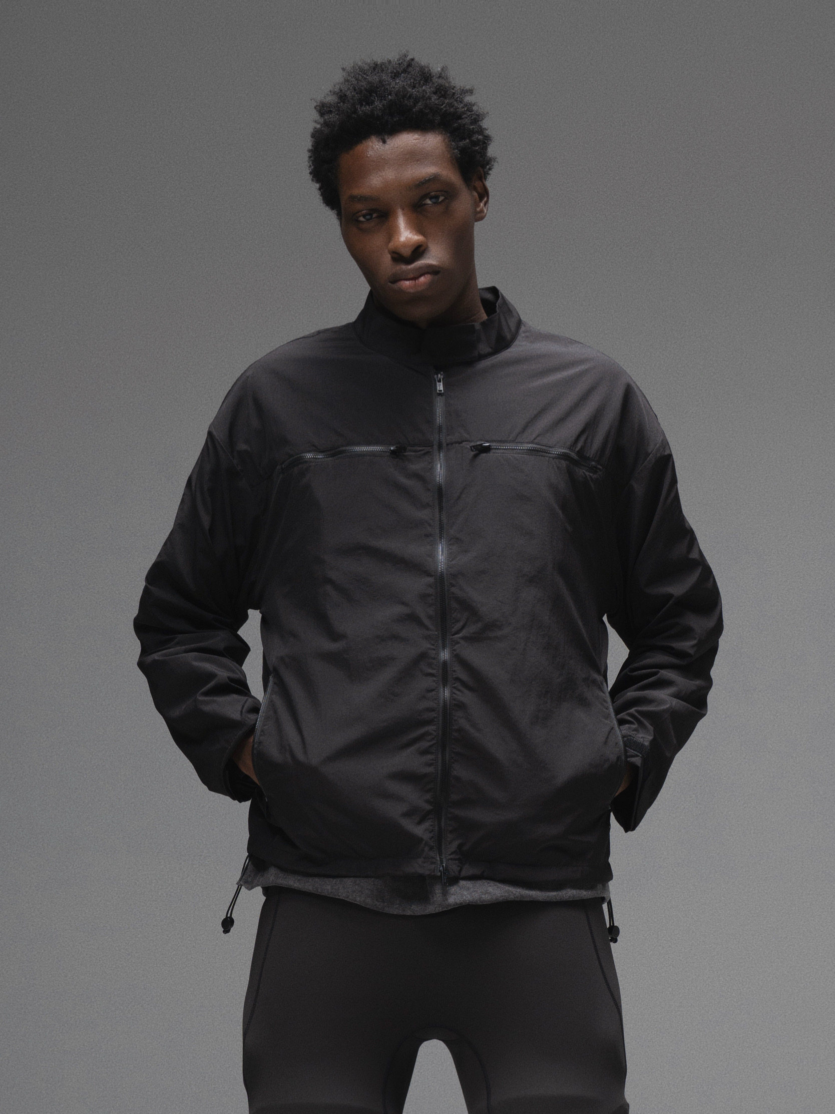 Terrawear Supply Black Cinched-Waist Nylon Jacket