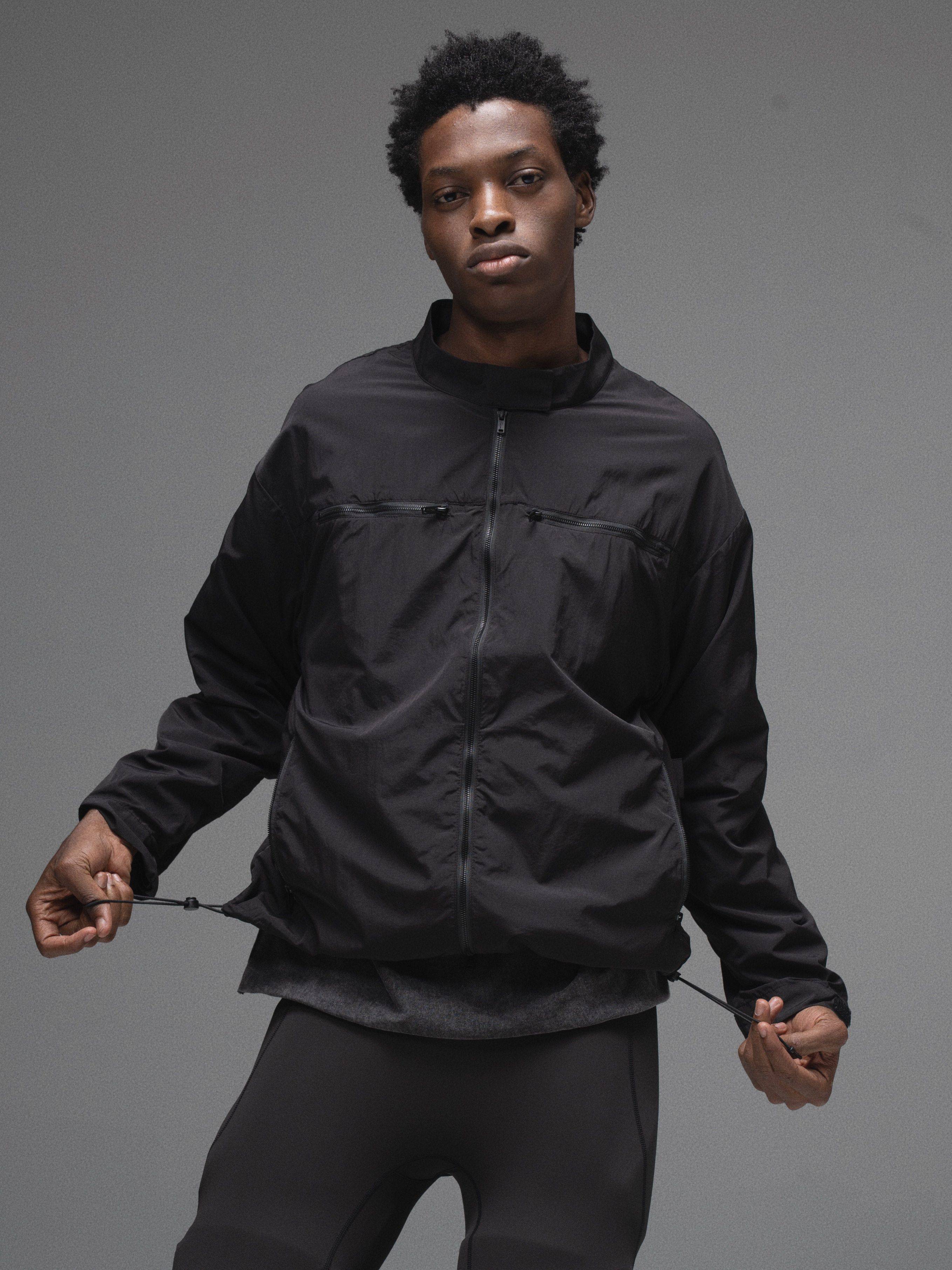 Terrawear Supply Black Cinched-Waist Nylon Jacket