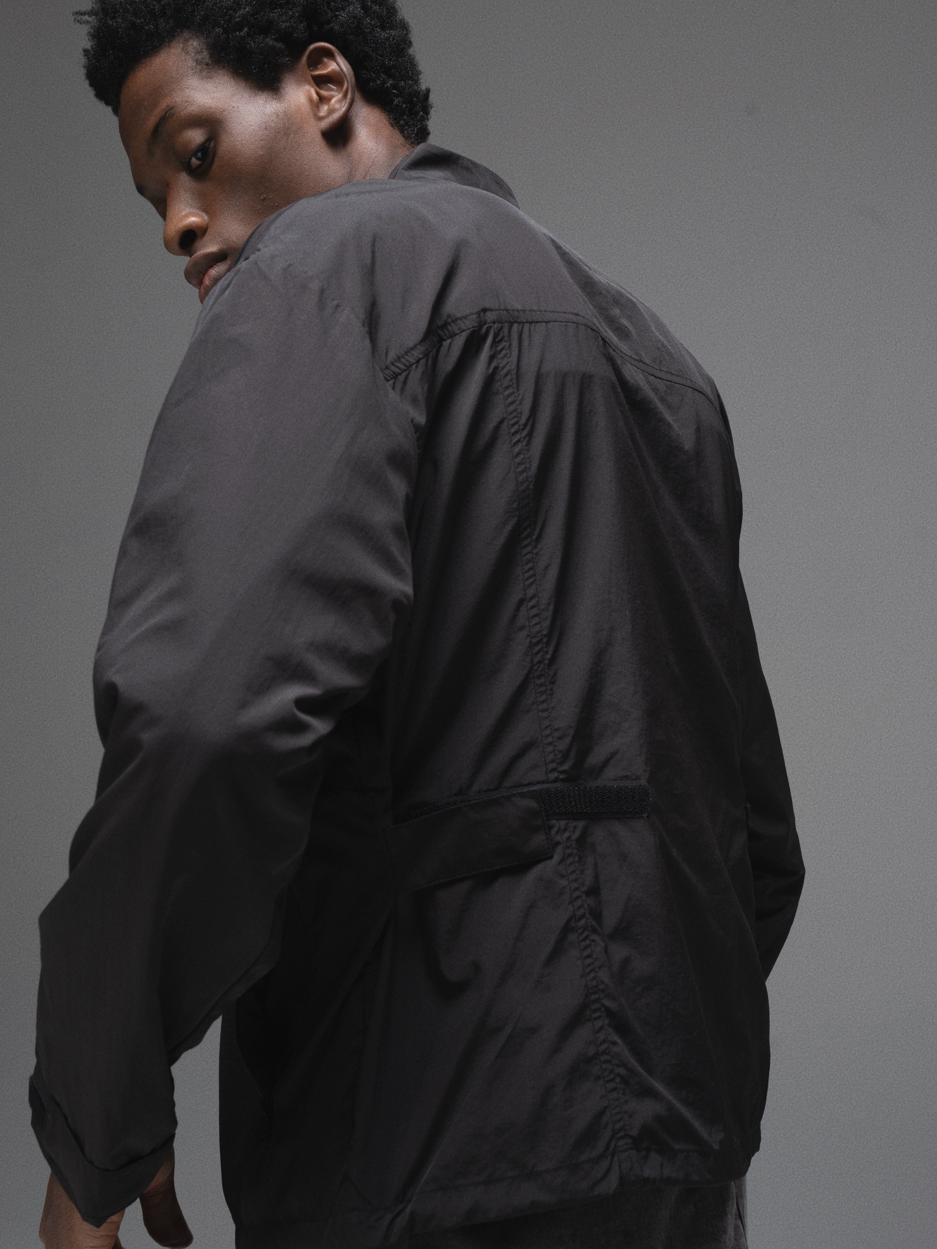 Terrawear Supply Black Cinched-Waist Nylon Jacket
