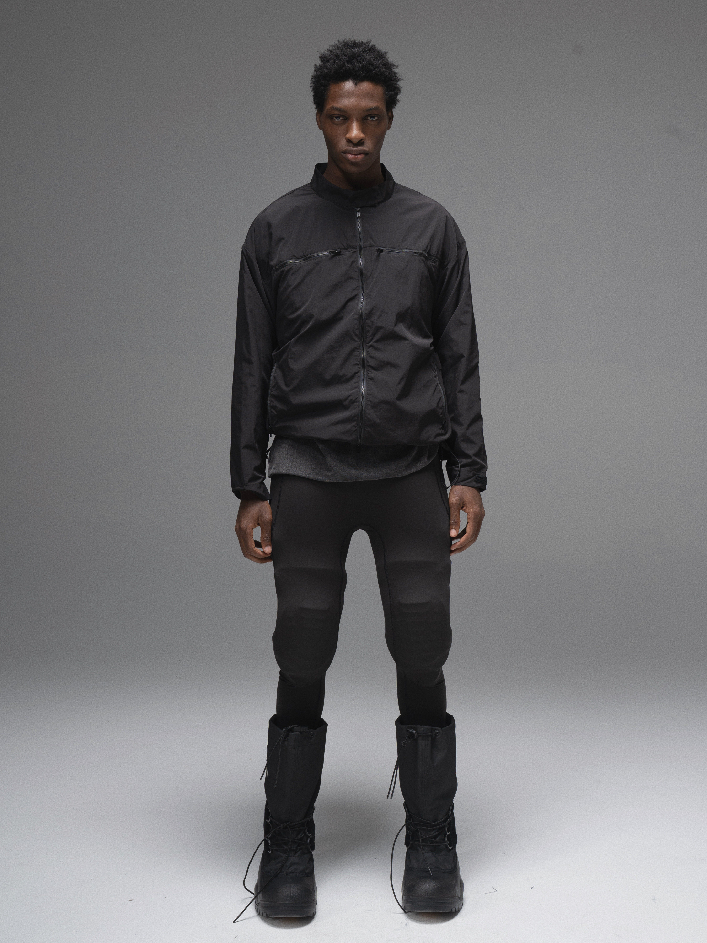 Terrawear Supply Black Cinched-Waist Nylon Jacket