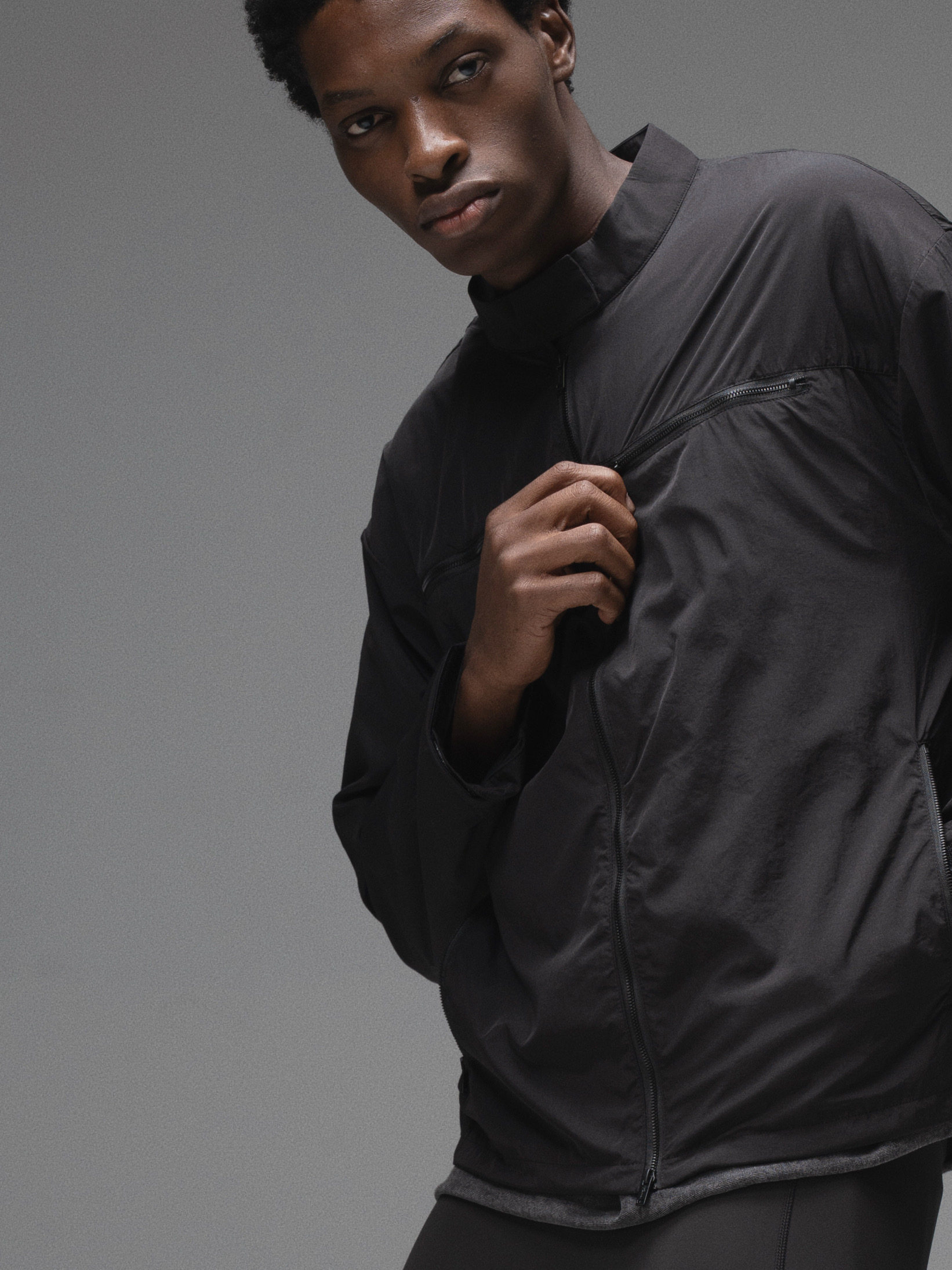 Terrawear Supply Black Cinched-Waist Nylon Jacket