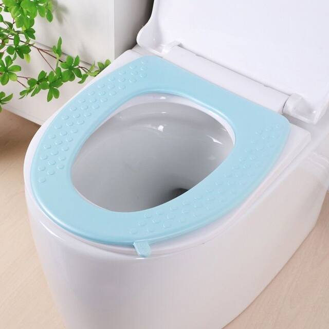 Large Size V-Shaped Toilet Seat Cushion, Waterproof Toilet Seat Pad, Winter Household Use, Suitable for All Seasons, Foam Silicone, No-Wash Adhesive