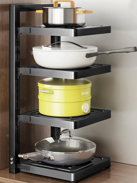 Kitchen pot storage rack multi-layer floor-standing storage rack multi-function countertop cabinet layer sink pot rack