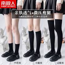 JK calf socks summer pressure thin leg thin knee socks in a loving column silk socks uniform semi-cut middle and high stockings