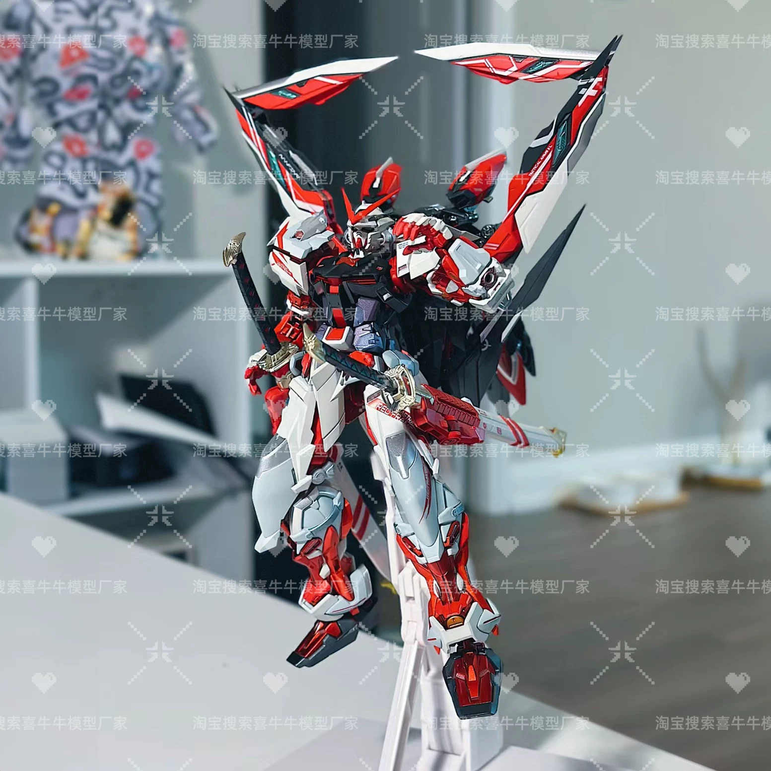 Большая модель Баи Сюэци MG красный ересь Феникс Ка Нио MB Strike Freedom Гунадом собрано вручную меха