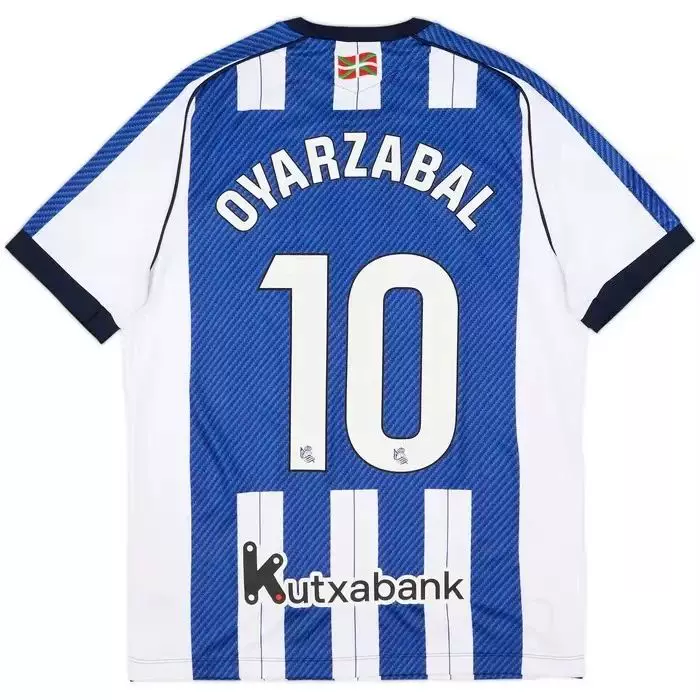 [2025-26 Real Sociedad домашняя майка Ойарзабаль Фан версия]