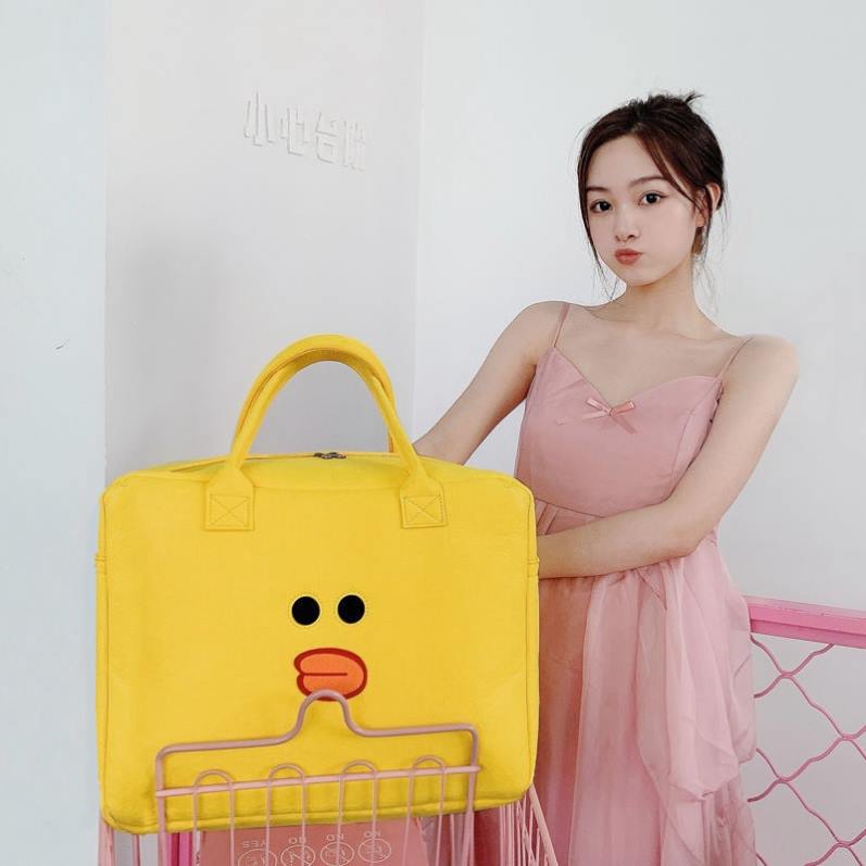 Luggage package strong durable cartoon soft sister large capacity bag lightweight fashion Han version short-distance felt handle