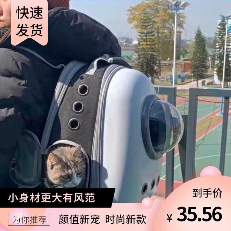 Cat Bag Suitcase Out of portable cat Scapegoat Packing Cat Puppy Double Shoulder Cat School Bag Pet Kitty Supplies Space Capsule