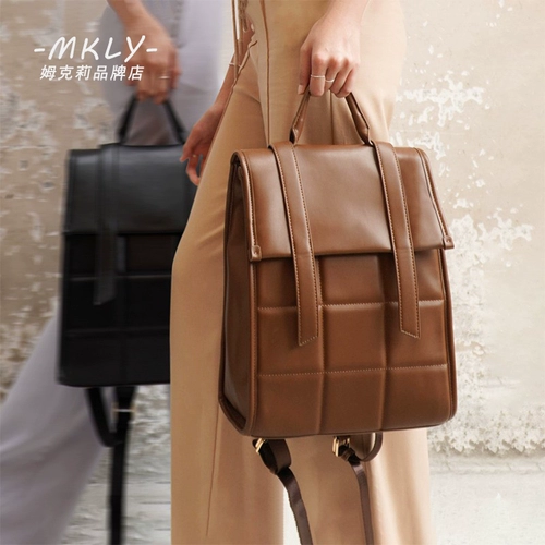 Небольшой дизайнерский ноутбук, школьный рюкзак для путешествий, тренд сезона, из натуральной кожи, премиум класс