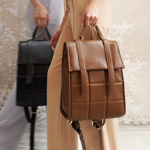 Небольшой дизайнерский ноутбук, школьный рюкзак для путешествий, тренд сезона, из натуральной кожи, премиум класс