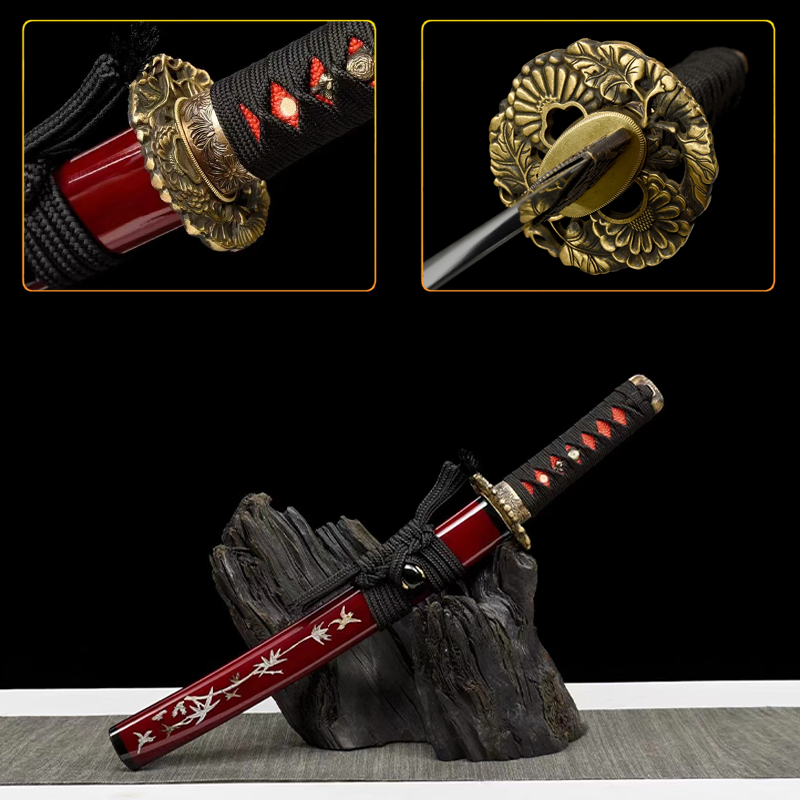 【祥龍短刀】  武具　刀装具　日本刀　模造刀 居合刀  肋差   短刀 匠刀房 短刀 黒呂 六寸 ZS-503 – 模造刀 | 日光 匠家