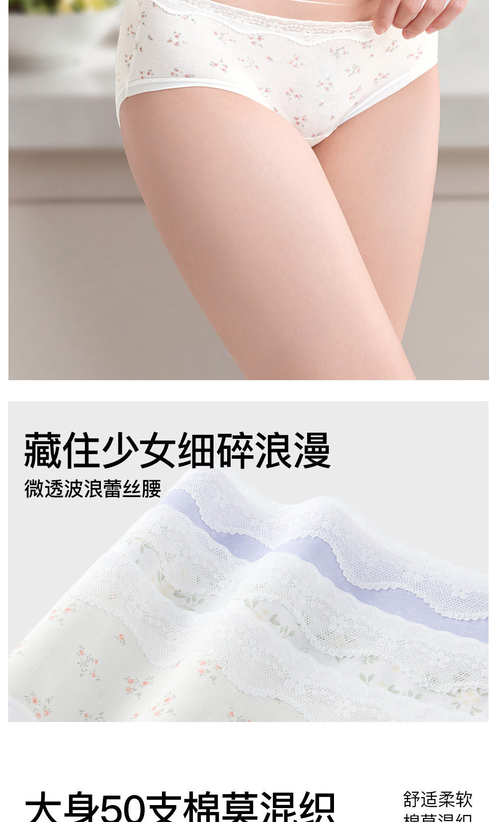 Secret World Lace Mid-Rise Briefs