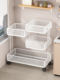 Vegetable Basket with Green Onions, Ginger, and Garlic; Kitchen Floor-Standing Storage Rack; Multi-Layer Vegetable and Fruit Storage Basket; Small Vegetable and Fruit Cart