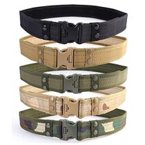 Quick response belt tactical buckle canvas quick release outdoor sports nylon belt thickened military training elastic belt