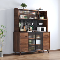 Solid Wood Dining Side Cabinet Modern Minima intégré par mur High armoire Living room Wine Cabinet Tea Water Cabinet Kitchen Lockers Cupboard