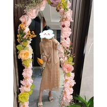 Mirror edge decoration diy transformation material package full body mirror decoration snow pear paper dried flowers high-end homemade lace