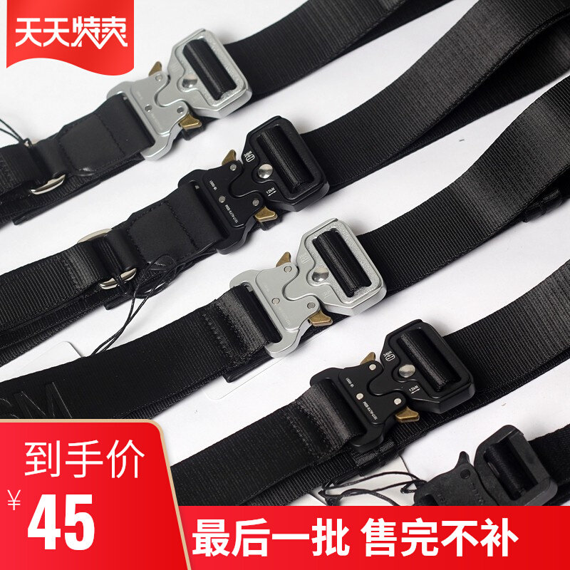 Spot 1017 ALYX belt autonomously original male and female universal 9SM Tactical function catch canvas belt-Taobao