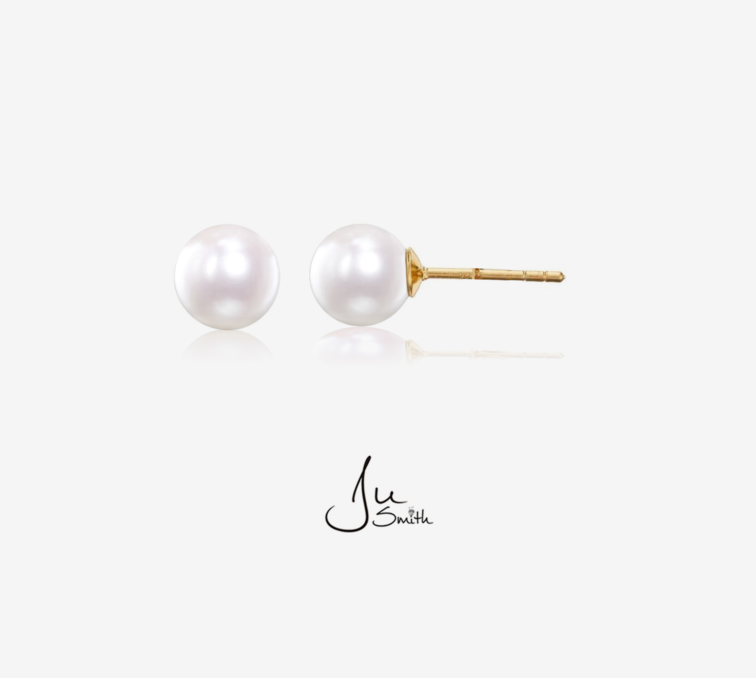 6A day and female class light bulb Ayoka seawater pearl 18k gold ear needle (send silicone ear)