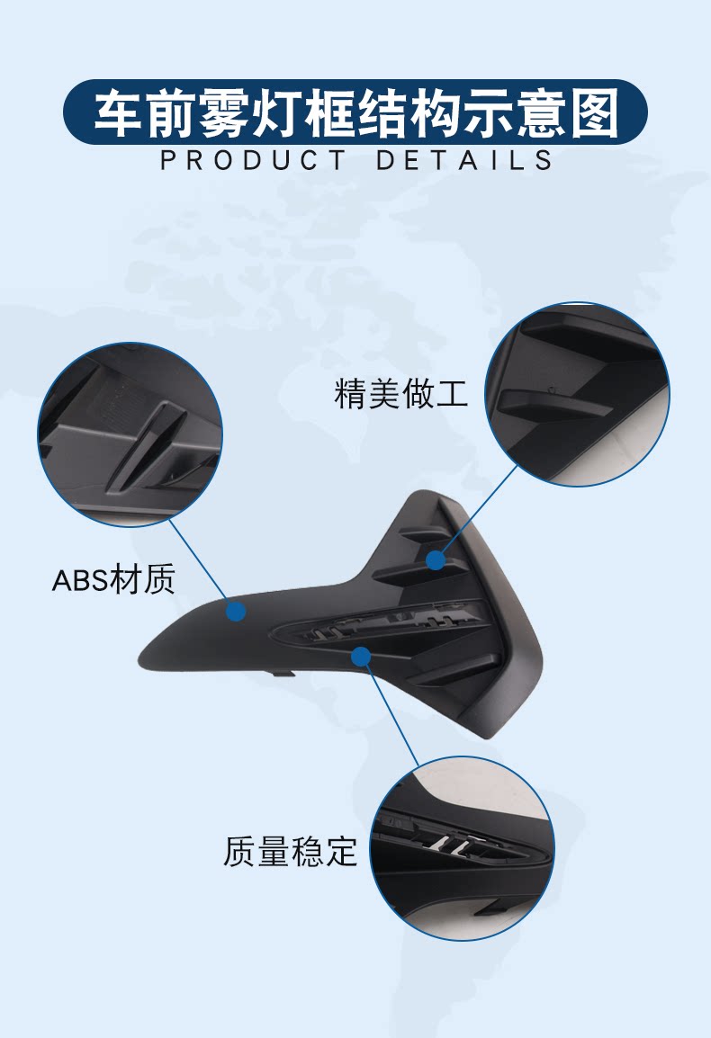 Suitable for Buick New Regal Gs Front Fog Light Frame Front Bumper Decorative Frame 13267844+13329548