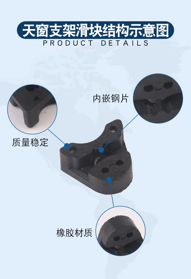 Suitable for Mercedes-Benz A180 GLA200 C260 GLC300 CLA S GLE R-class sunroof slide rail slider