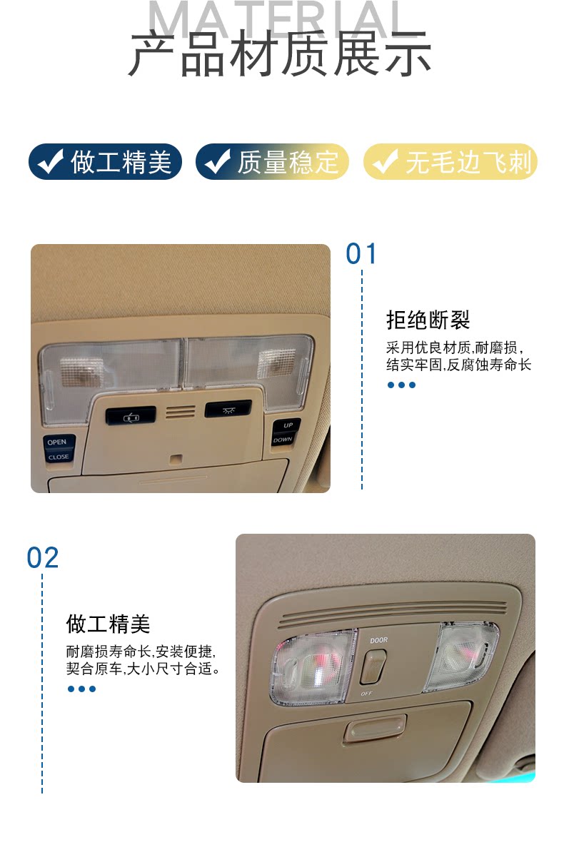 81241-06060 Is Suitable for Toyota Camry Reading Light Cover Interior Rear Ceiling Light Rear Reading Light Cover