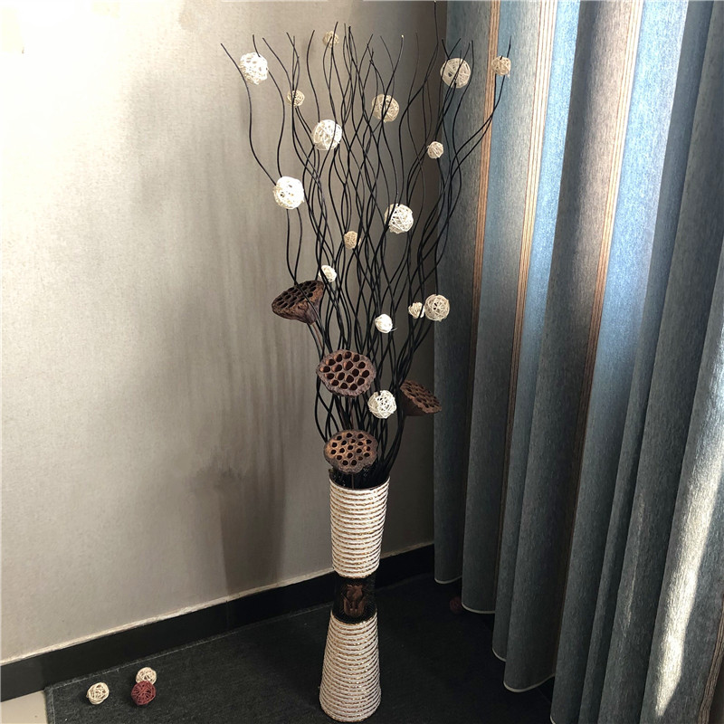 New product ash willow dry branches dead branches dry fruit shell living room floor-to-ceiling interior decoration flower arrangement Zen creative dry flower ornaments