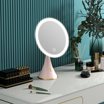 led make-up mirror with light comb dresser student dormitory desktop desktop web red portable supplementary light mirror small ins