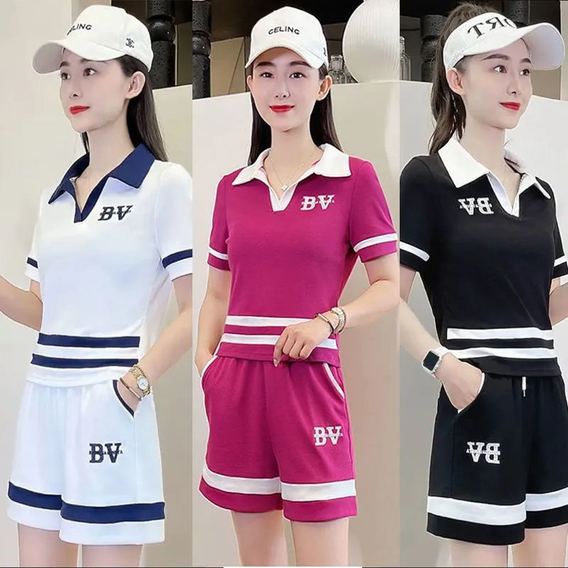 Special Price Loss Clearance Processing Cheap Selling Short-Sleeved T-Shirt Shorts Running Suit Women's 2022 Summer New Sports