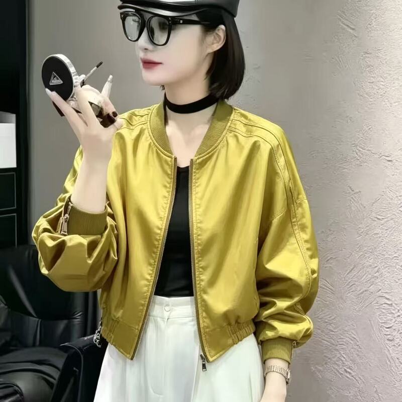 European Station 2026 Spring and Autumn New Fashionable Loose-Fitting Youthful Street Style Black Long-Sleeve Short Jacket for Petite Individuals European Station 2026 Spring and Autumn New Fashionable Loose-Fitting Youthful Street Style Black Long-Sleeve Short Jacket for Petite Individuals