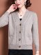 Middle-Aged Mother's Women's Outerwear Sweater Cardigan, Short Style, Stylish New Spring and Autumn Fashion Outerwear Knitted Jacket